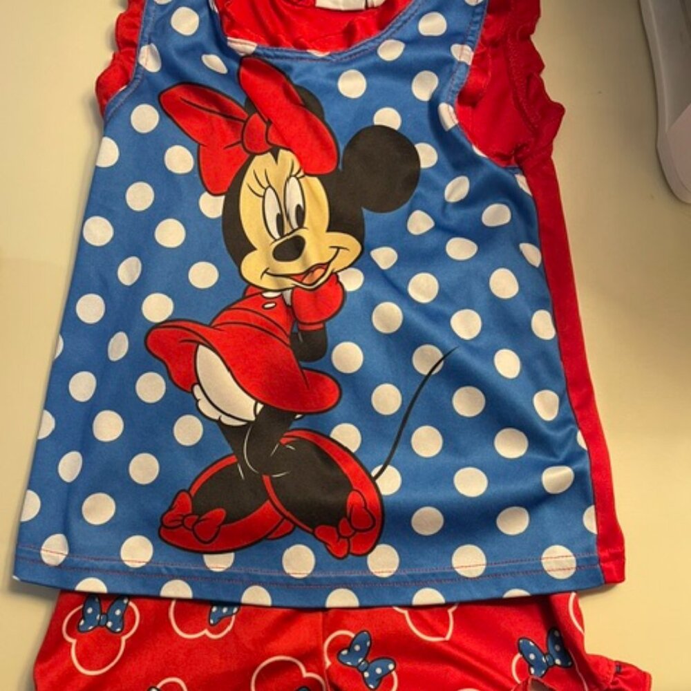 Girls 5T Disney Minnie Mouse Pajama Set